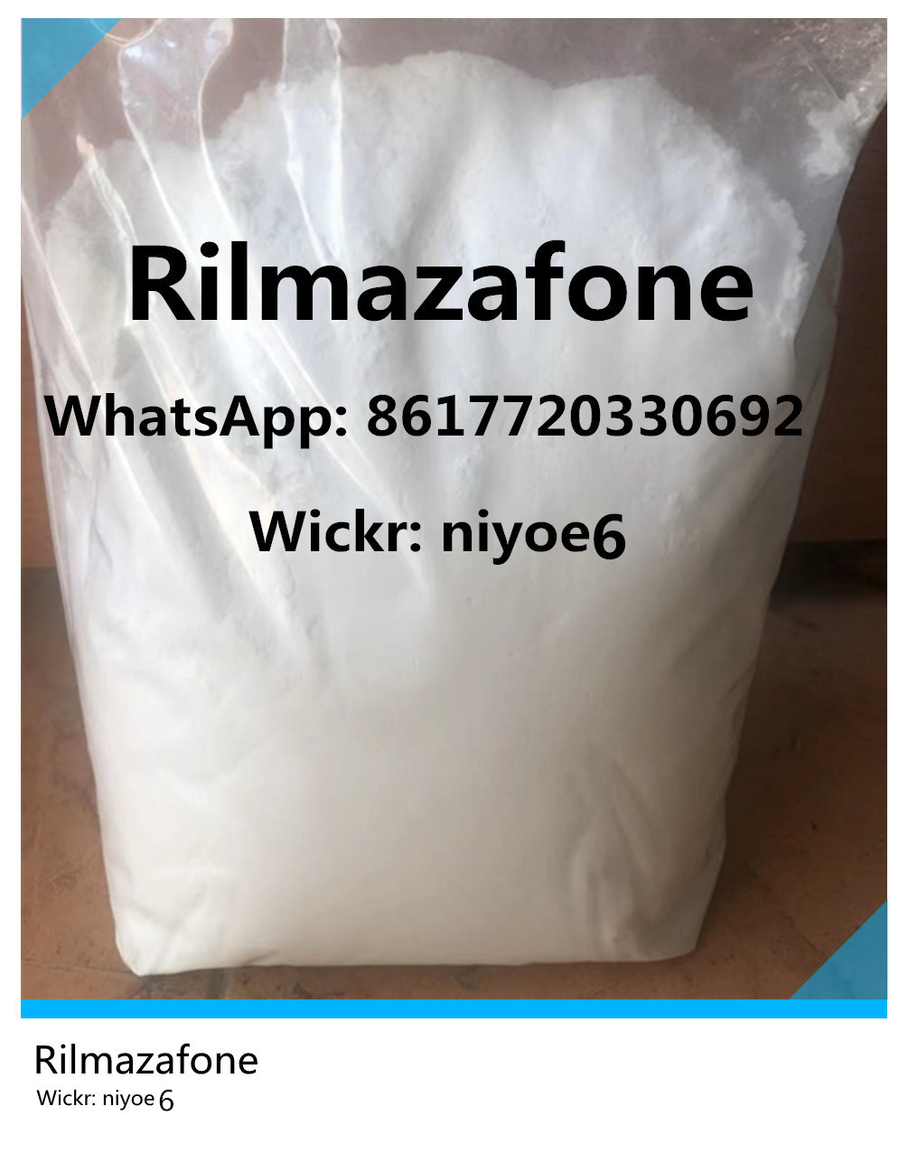 99% Rilmazafone Chemicals CAS 99593-25-6 API Benzos Powder with Factory Price Wickr: niyoe6